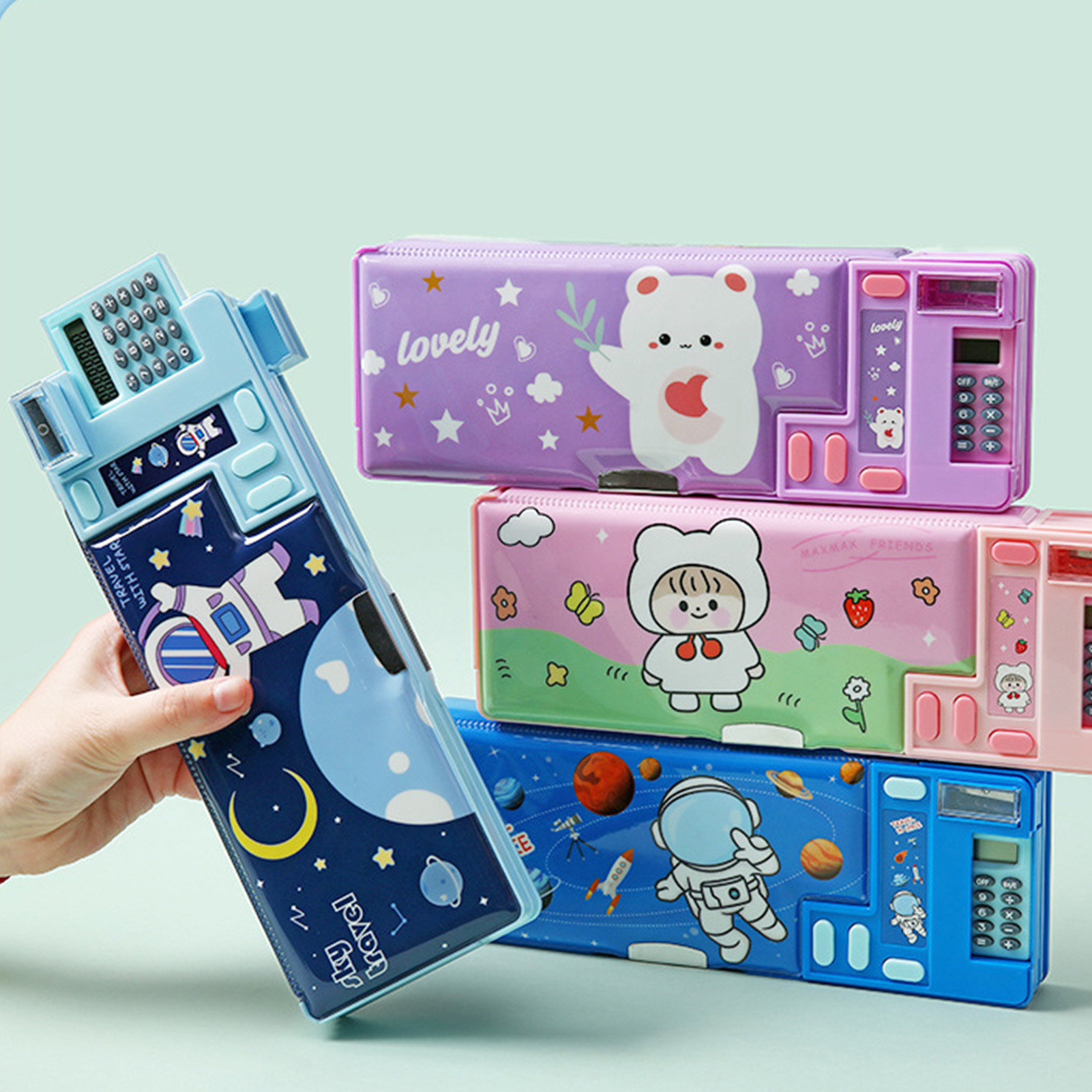 Office Tech Backpack - Multi Functional Stationery Box Smart Female