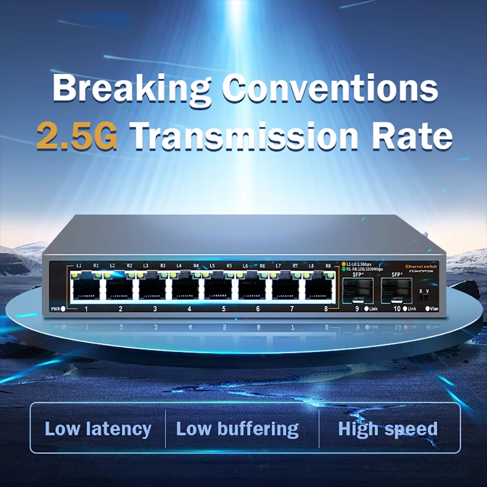 Power Over Ethernet - 2.5G Network Switch 8 Port with