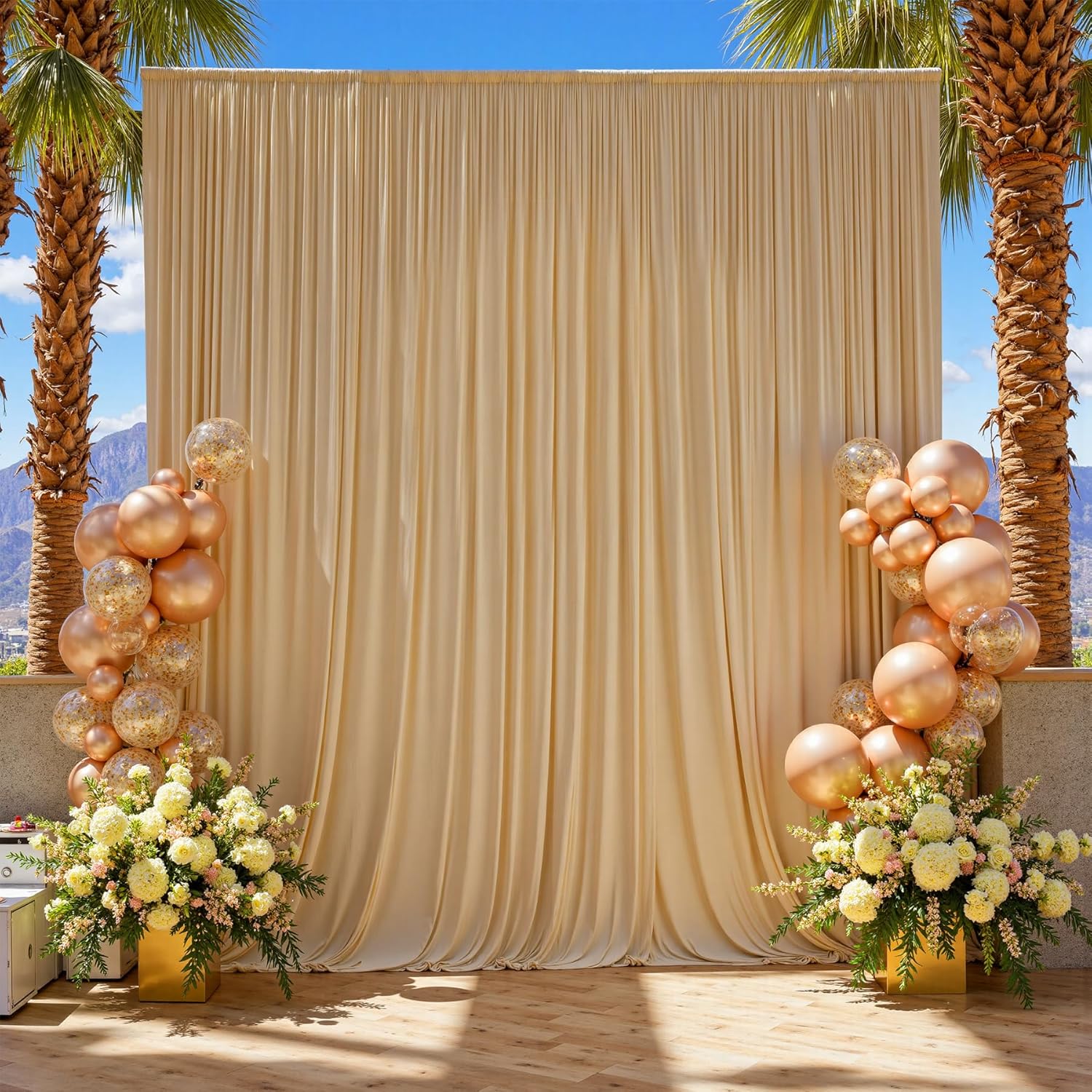 Wrinkle Free Backdrop Curtain  - مراجعة Office Tech Background وسعره