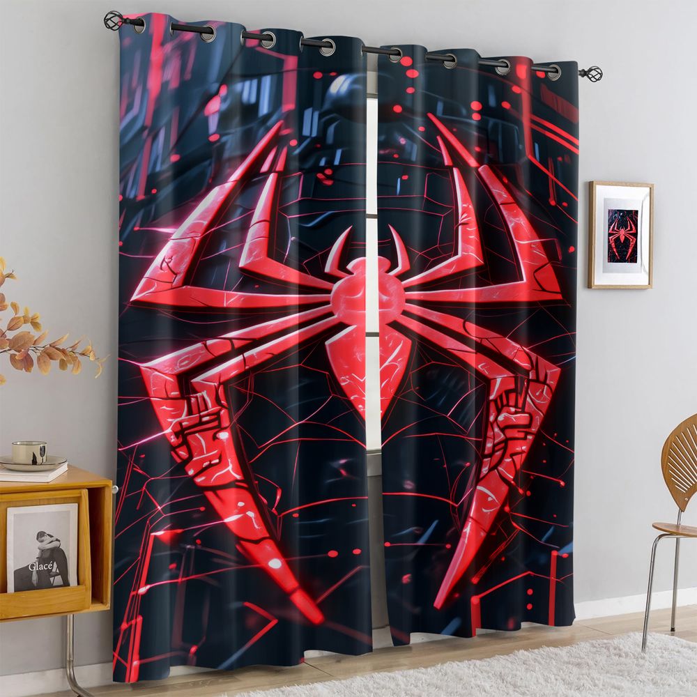 Spider Print Curtains Futurist - مراجعة Tech Office Youtube وسعره