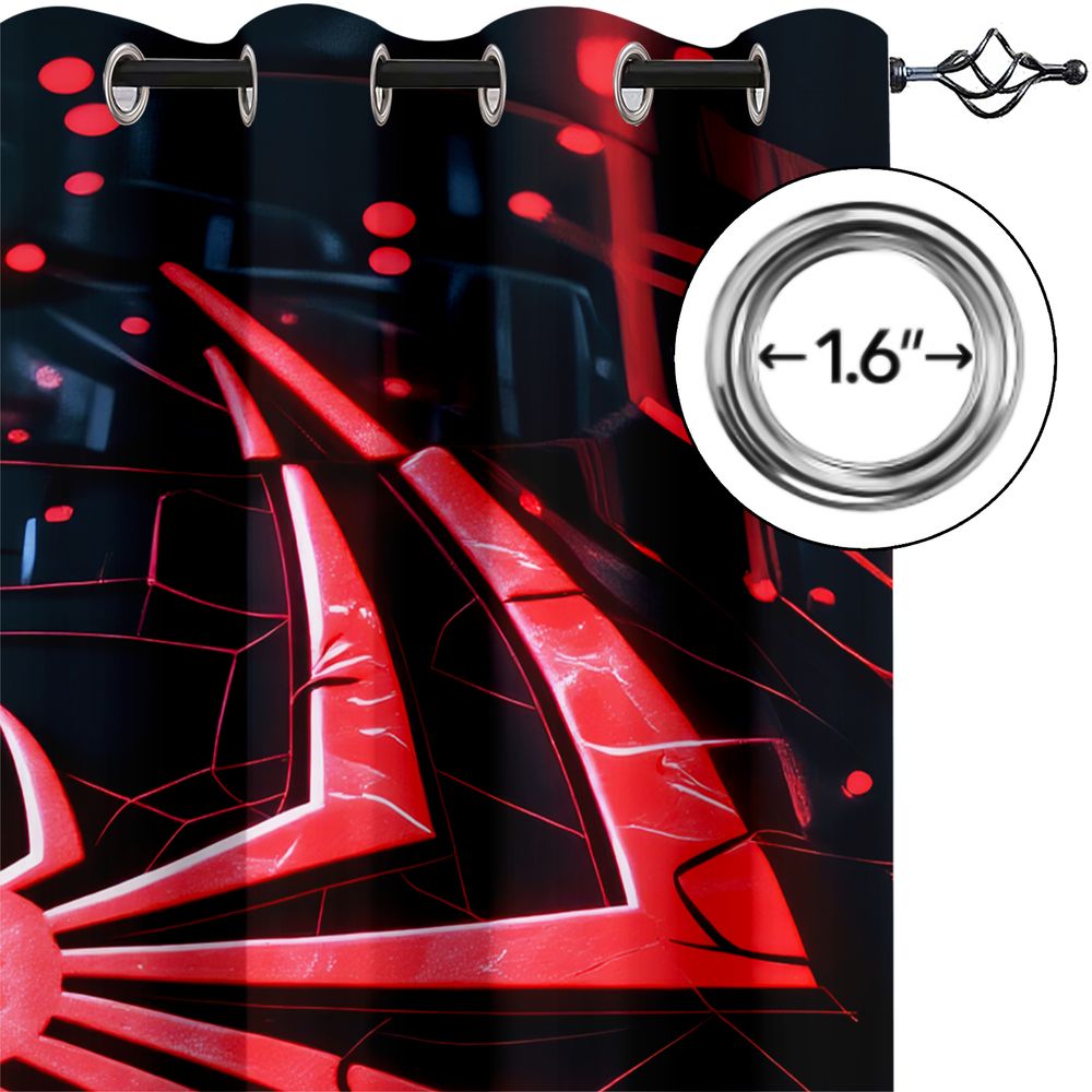 Spider Print Curtains Futurist - مراجعة Tech Office Youtube وسعره