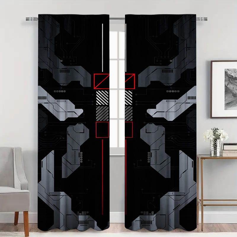 2pcs Mecha Tech Curtains with  - مراجعة Tech Office Youtube وسعره