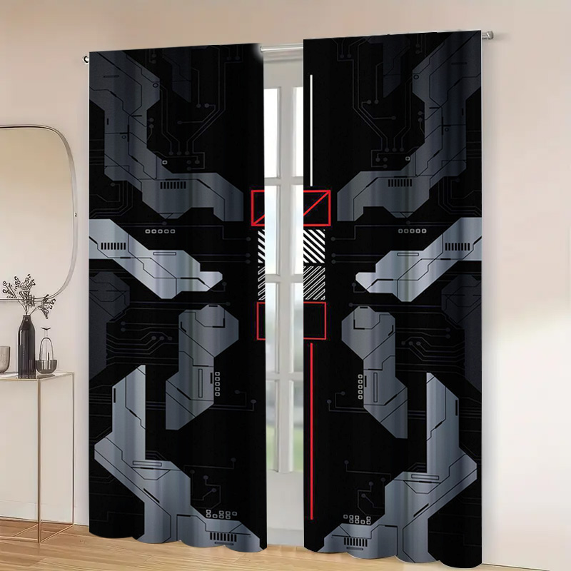 2pcs Mecha Tech Curtains with  - مراجعة Tech Office Youtube وسعره
