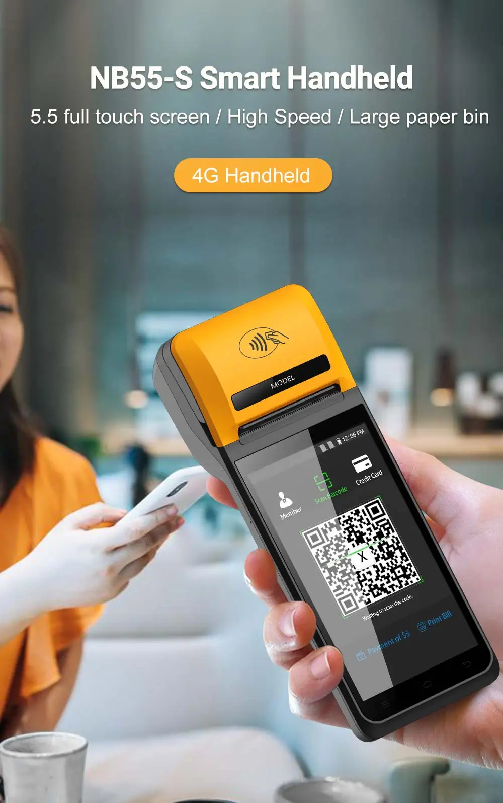 Mobile Payment Machine Portabl - مراجعة Pos Terminal Android وسعره