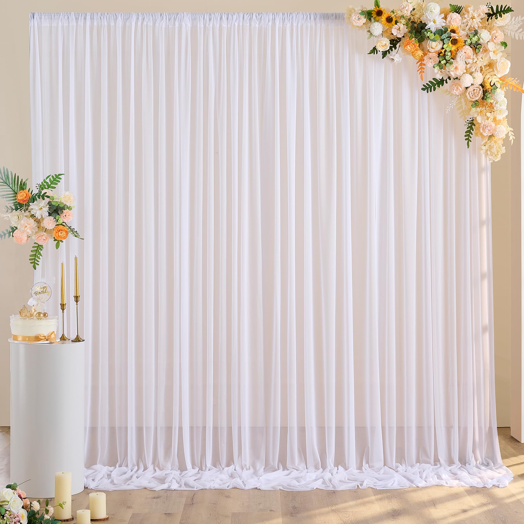 5FT×10FT Chiffon Backdrop Curt - مراجعة Office Tech Background وسعره