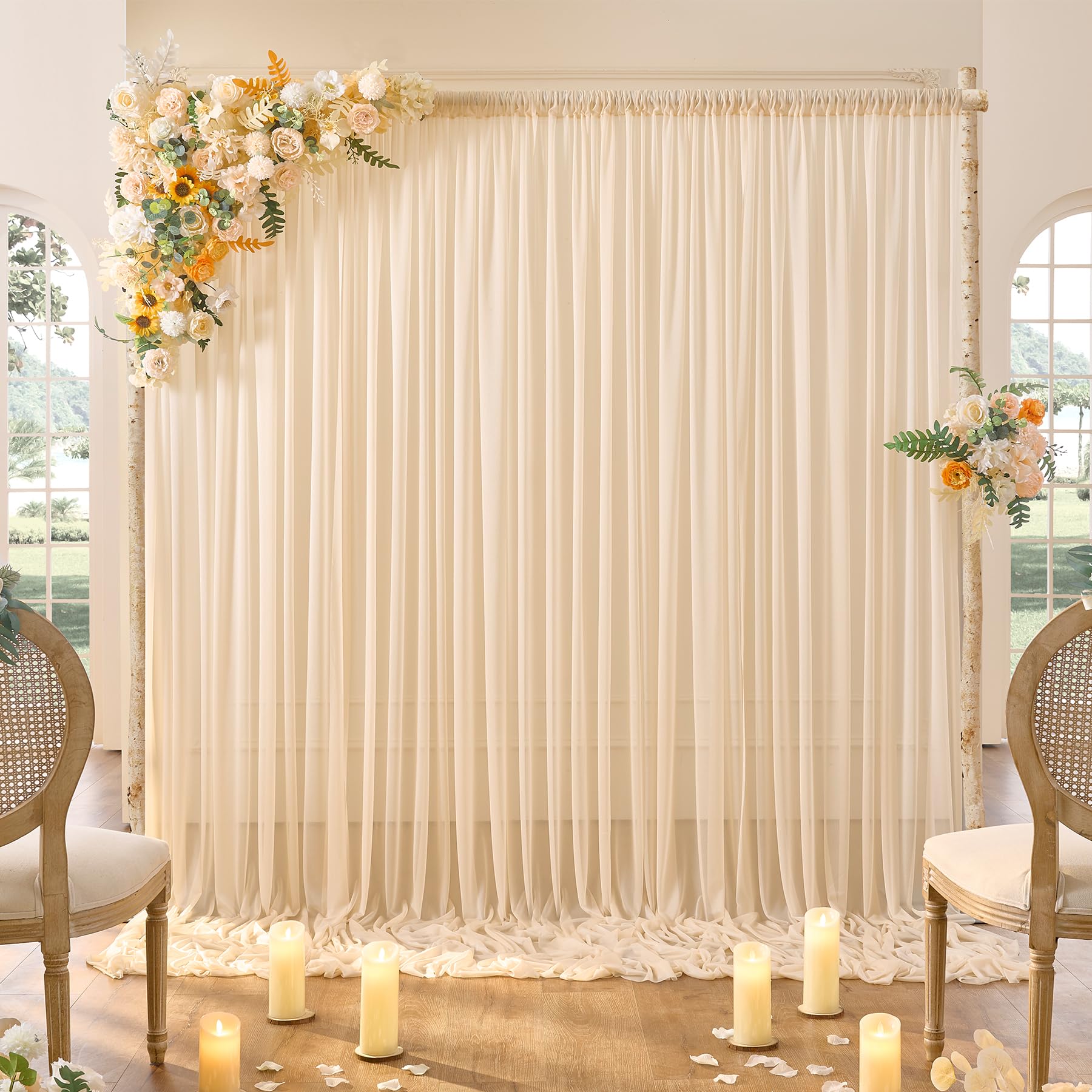 5FT×10FT Chiffon Backdrop Curt - مراجعة Office Tech Background وسعره