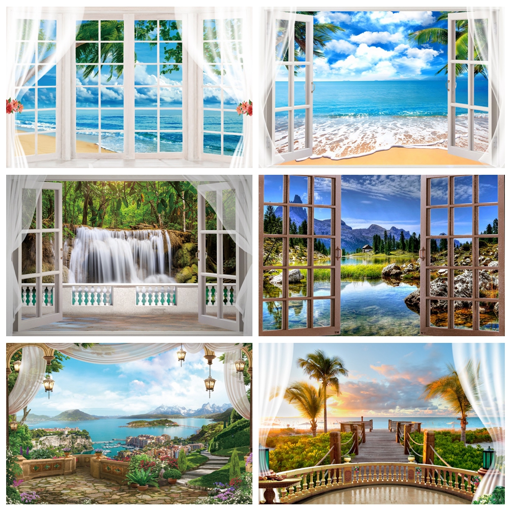 Spring Scene Window Backdrop S - مراجعة Office Tech Background وسعره
