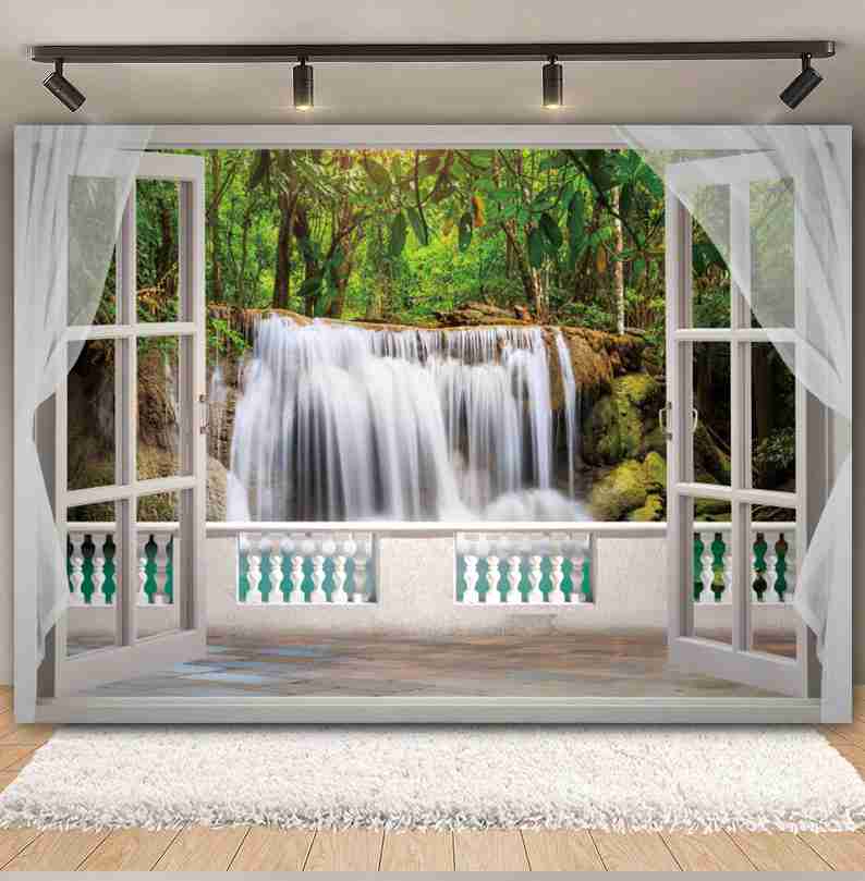 Spring Scene Window Backdrop S - مراجعة Office Tech Background وسعره