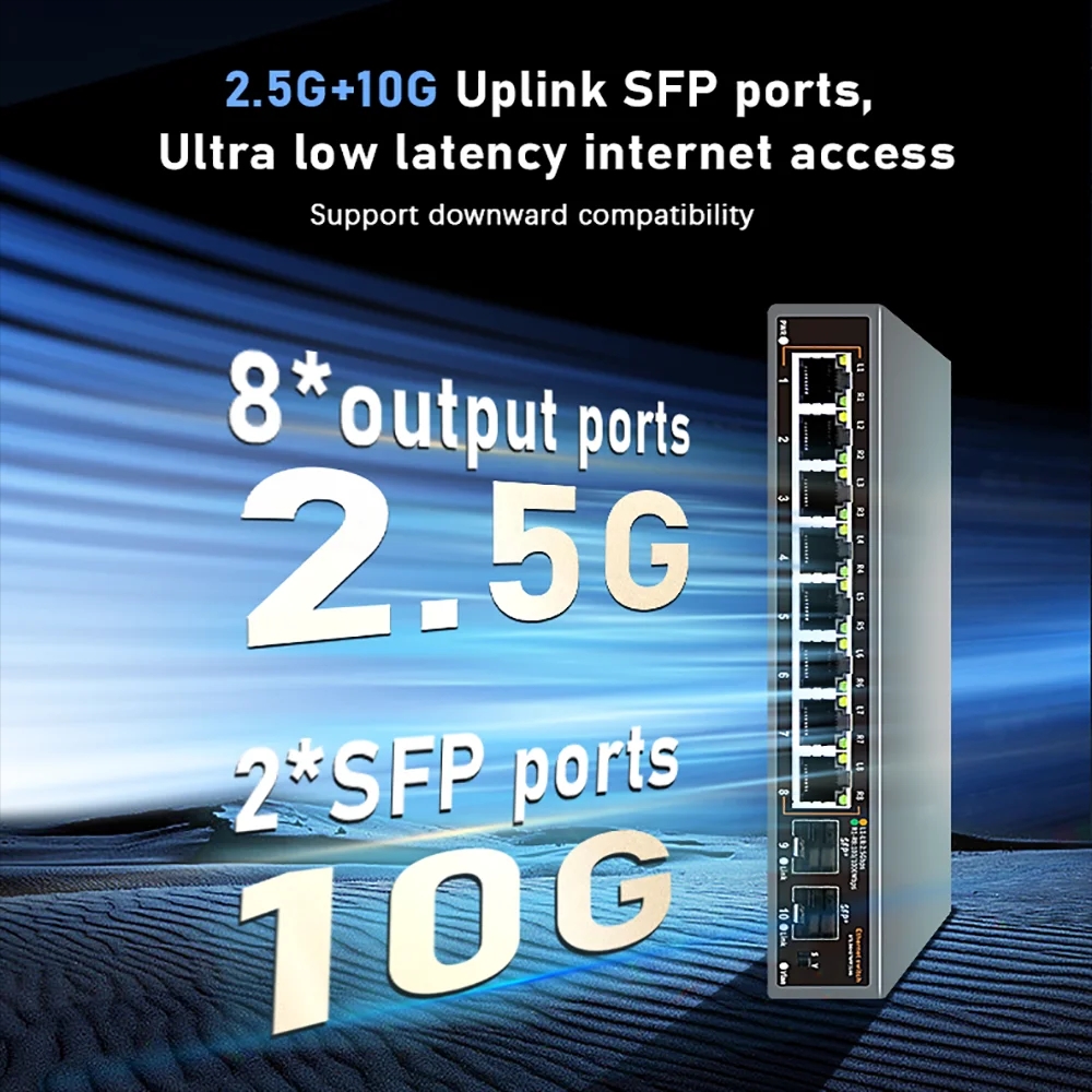 2.5G Network Switch 8 Port wit - مراجعة Power Over Ethernet وسعره