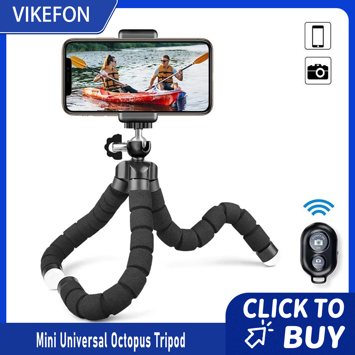 Mini Universal Octopus Tripod  - مراجعة Webcam Stand Clip وسعره