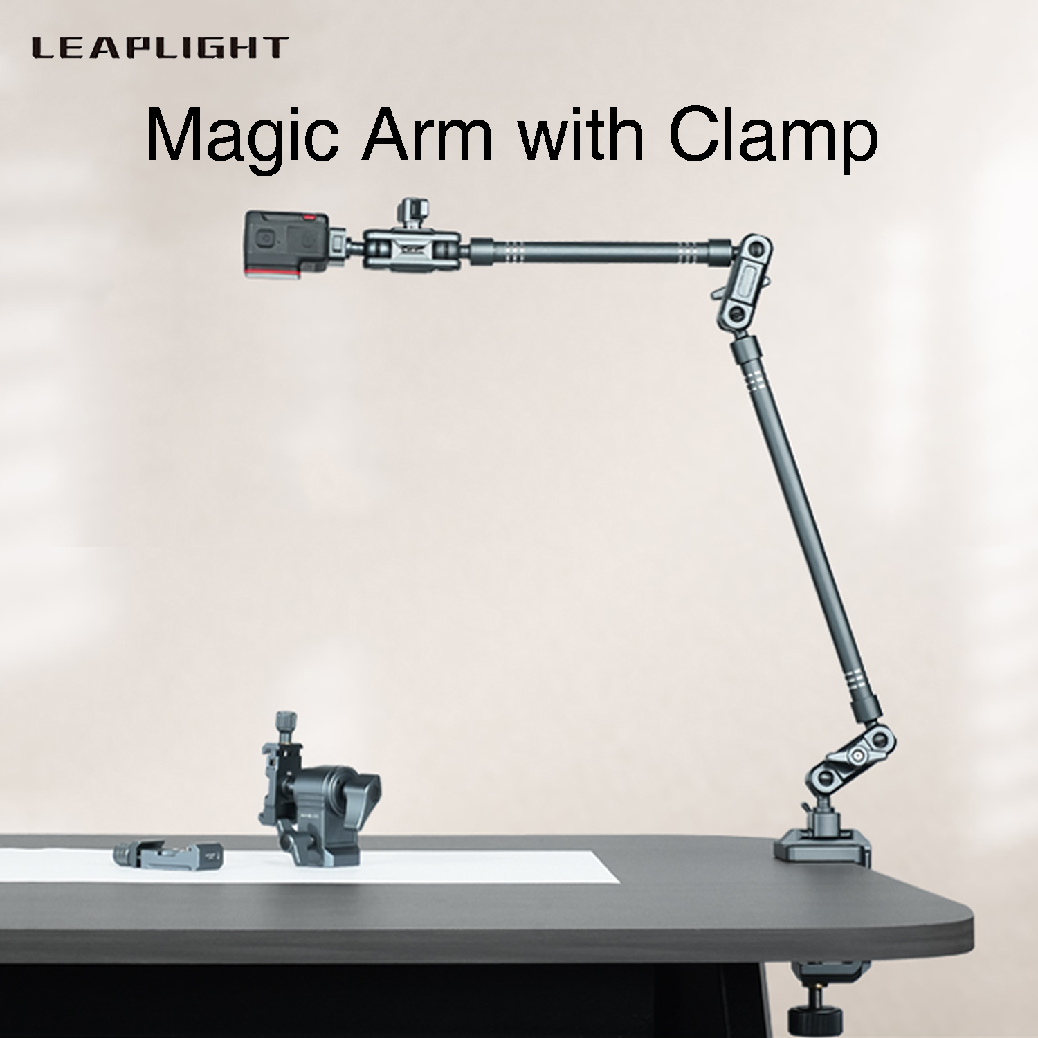 LEAPLIGHT Magic Arm W Clamp, O - مراجعة Webcam Stand Clip وسعره