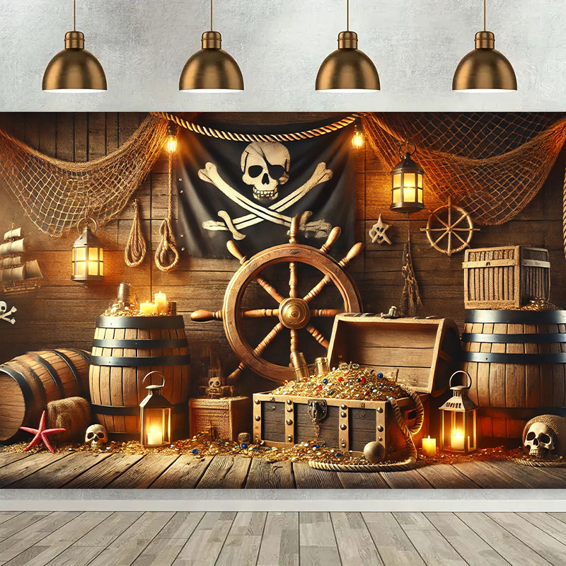 Pirate themed treasure room ba - مراجعة Office Tech Background وسعره