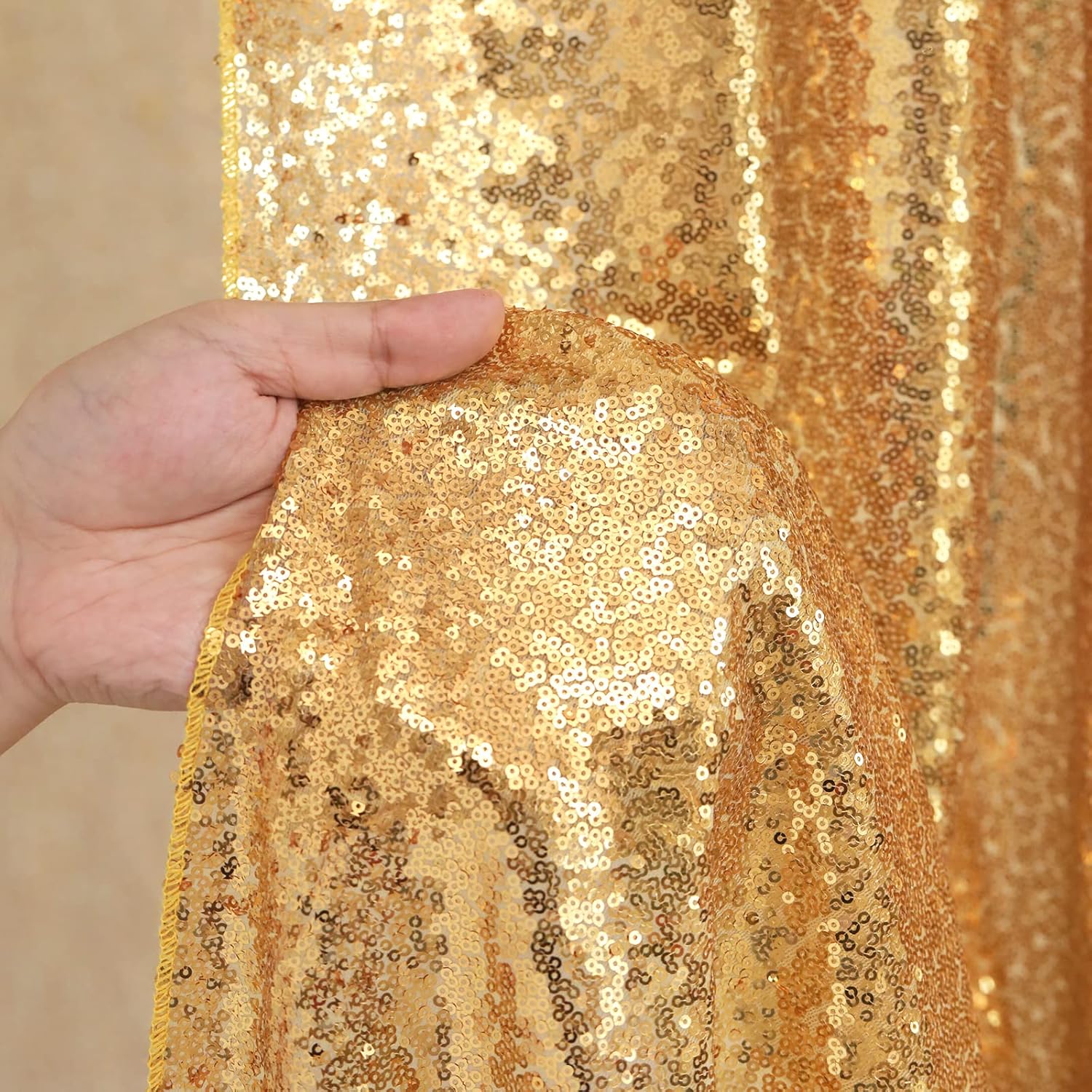 2 Panels Sequin Backdrop Curta - مراجعة Office Tech Background وسعره