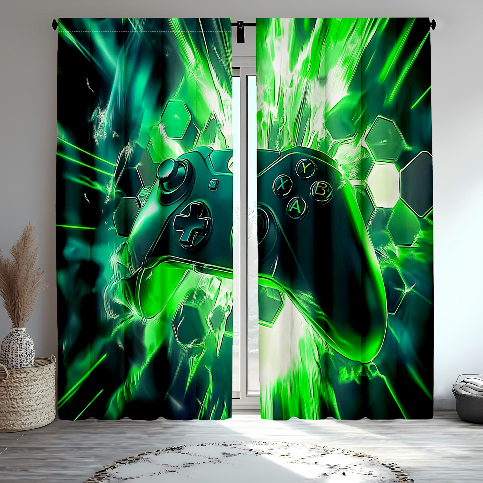 Gaming Controller Curtains Gre - مراجعة Tech Office Youtube وسعره