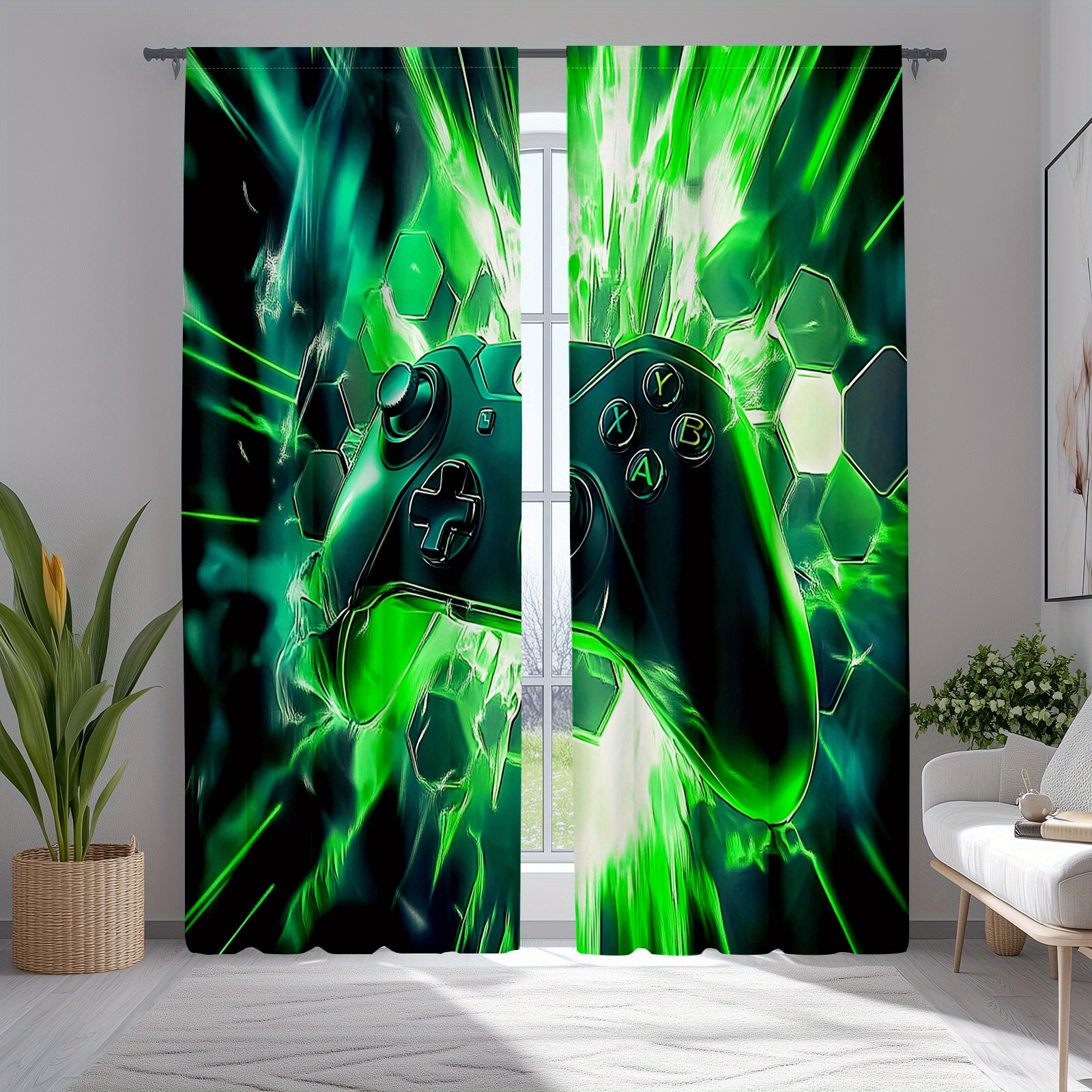 Gaming Controller Curtains Gre - مراجعة Tech Office Youtube وسعره