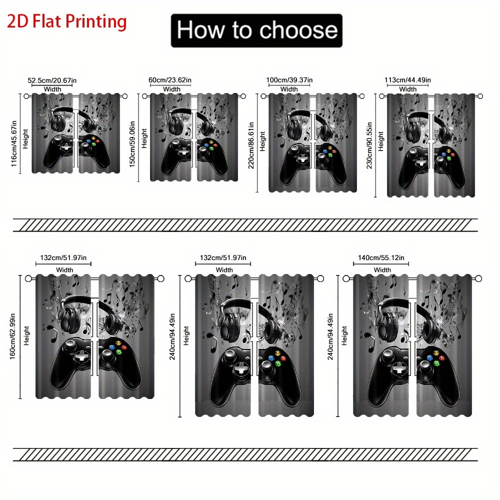 2pcs Game Controller Curtains  - مراجعة Tech Office Youtube وسعره