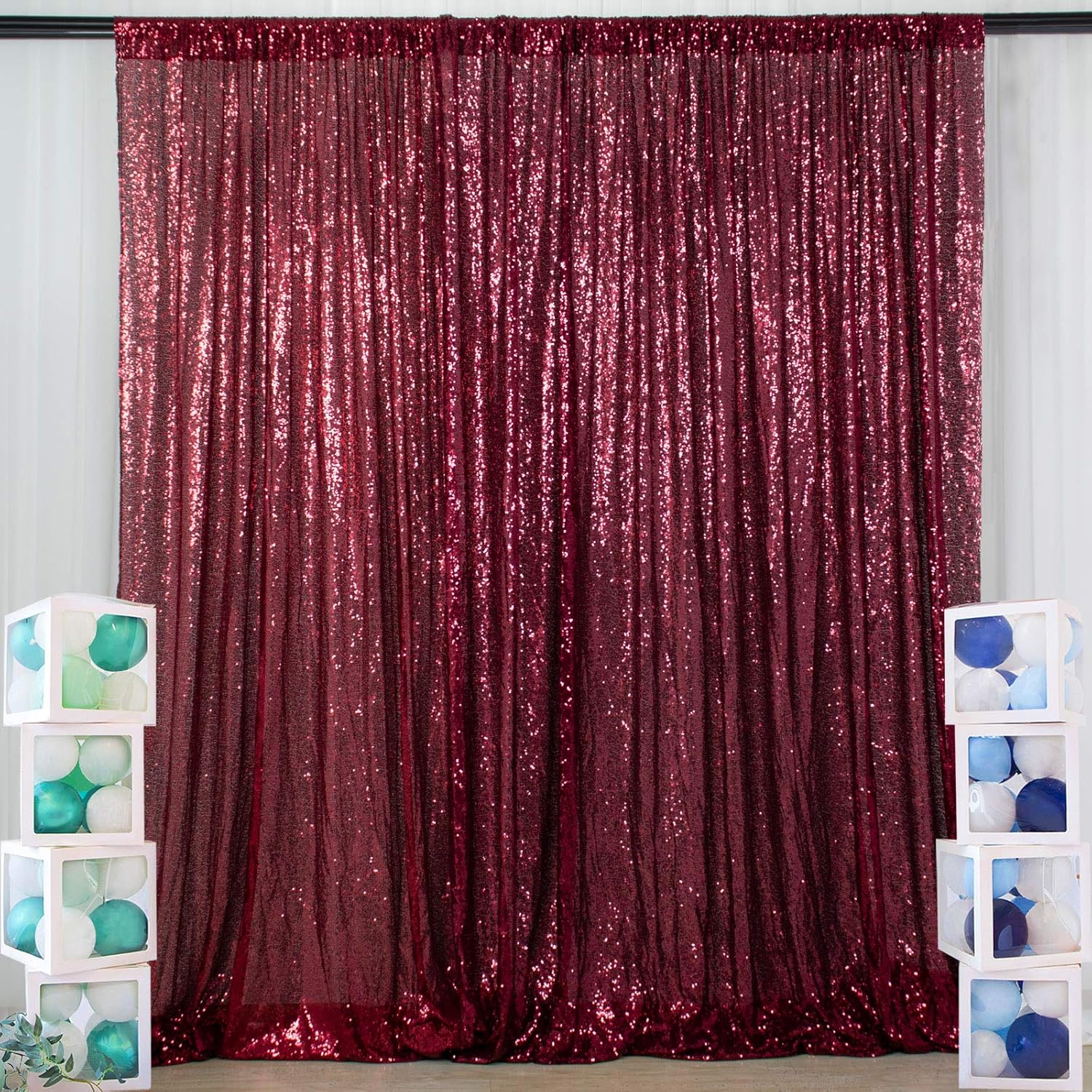Sequin Backdrop Curtain 1 Pane - مراجعة Office Tech Background وسعره